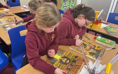 Artwork inspired by Gustav Klimt