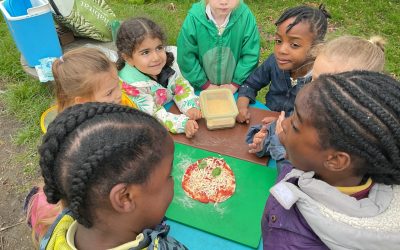 EYFS Forest School – Pizza Making