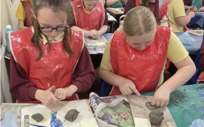 Clay Sculptures inspired by Barbara Hepworth